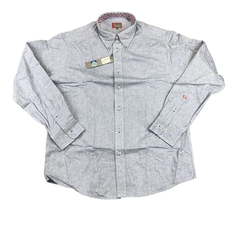 Pennington & Bailes Button-Down Shirt Men's L Navy Oxford Long Sleeve Shirt NEW‎